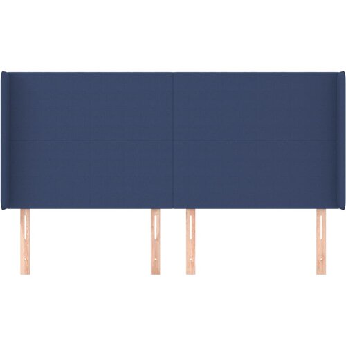  Uzglavlje s u&amp;scaron;ima plavo 183x16x118/128 cm od tkanine Slike