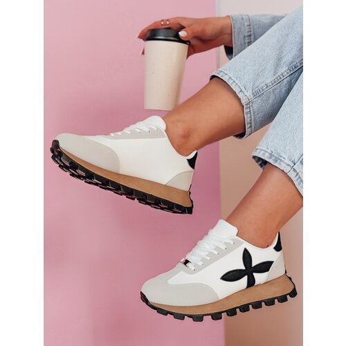 DStreet Sportowe sneakersy damskie FLEXIMOT białe Slike