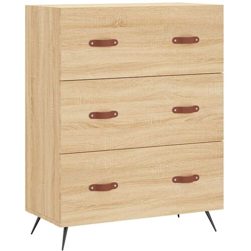  Visoka komoda hrasta sonome 69,5x34x180cm od konstruiranog drva Smeđa Slike