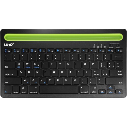 LINQ Brezžična tipkovnica QWERTY, združljiva z iOS / Android / Windows, črna - (5000087297) Cene