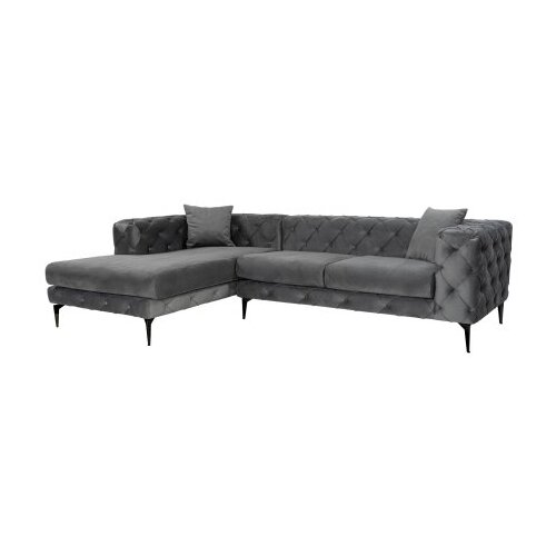 Atelier Del Sofa ugaona garnitura como eco left anthracite black Slike