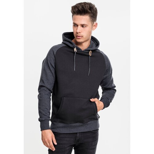 Urban Classics Raglan contrasting hoodie blk/cha Slike