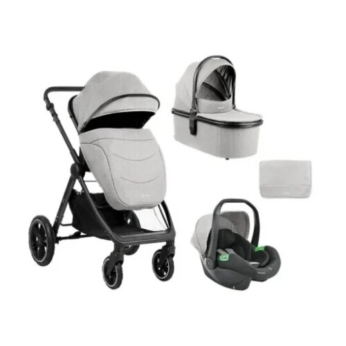 Kolica Ava 3in1 set sa I-SIZE autosedi&amp;scaron;tem i tvrdom korpom Grey KKB13062 Slike