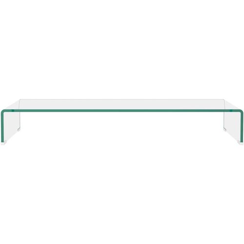 VidaXL Stalak za TV /Monitor Prozirno Staklo 90x30x13 cm Slike