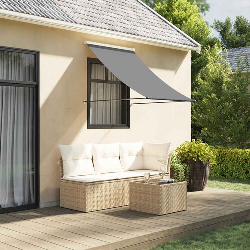 Tenda na uvlačenje antracit 150 x 150 cm od tkanine i čelika Cijene