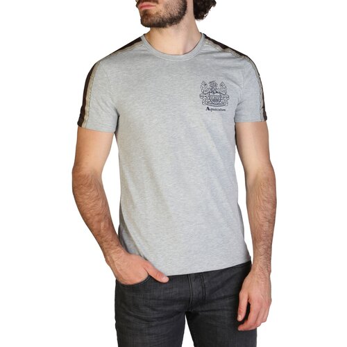 Aquascutum Majice s kratkimi rokavi - qmt017m0 Siva Cene