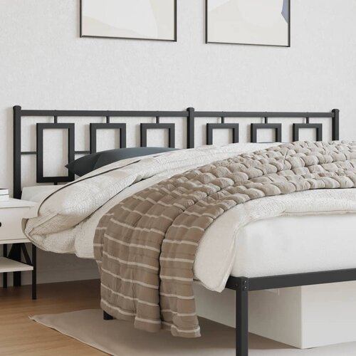 VidaXL Metalno uzglavlje crno 193 cm Slike