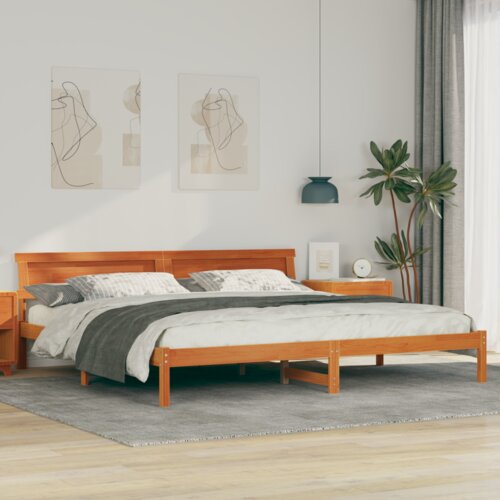  Konstrukcija postelje z vzglavjem Voskast rjav 180 x 200 cm, (5000126583) Cene