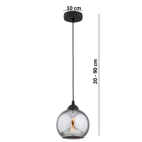  Brilagi - Visilica na sajli 1xE27/60W/230V crna/zadimljena siva Slike