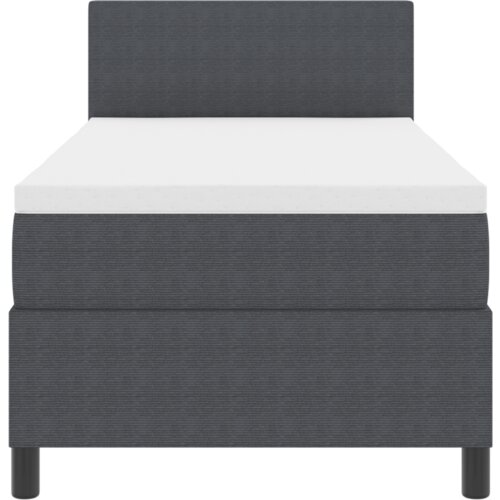 VidaXL Krevet s podnicom s madracem i LED-om tamnosivi 80x200 cm Tkanina od žičane tkanine Slike