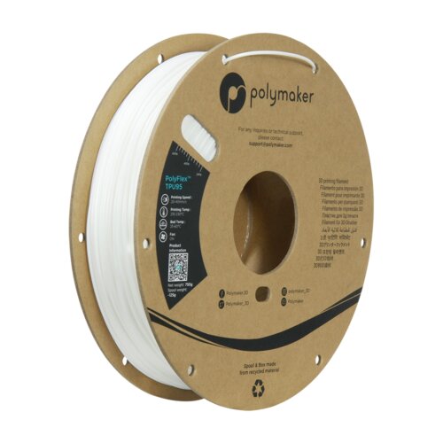 Polymaker PolyFlex&amp;trade; TPU 95A 1,75 mm 750g White Slike