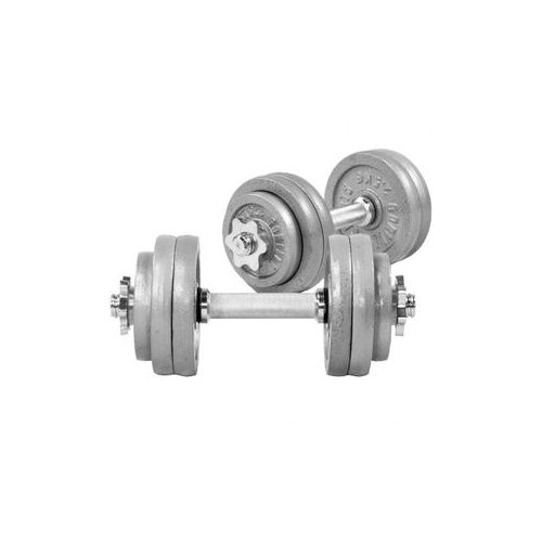  Gorilla sports Set od 2 podesive bučice od livenog gvožđa ukupno 30 kg crna Cene