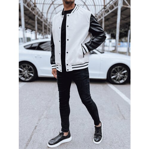 DStreet Men's leather baseball jacket ecru Cijene