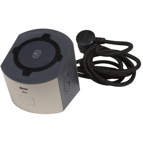 Legrand 049402-Vi&amp;scaron;estruka utičnica sa prekidačem, 2 utičnice (Tip E) + USB-A + USB-C i bežično punjenje 10 W, kabl 2 m Slike