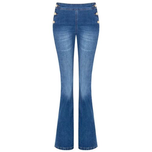 Rinascimento Jeans flare CFC0124950003 Modra Slike