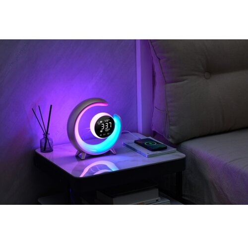  Immax 08985L-LED RGBW prigu&amp;scaron;iva stona lampa sa budilnikom LED/20W/5V USB srebrna Slike
