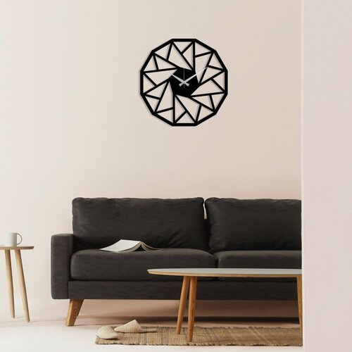 Wallity Zidni sat 48x48cm Crni Slike