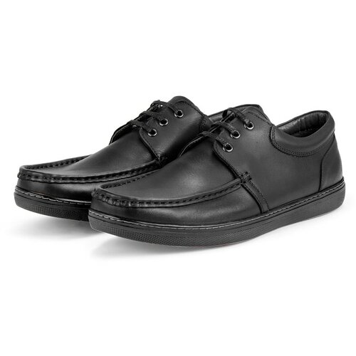 Ducavelli Jazzy Genuine Leather Men's Casual Shoes Black Slike