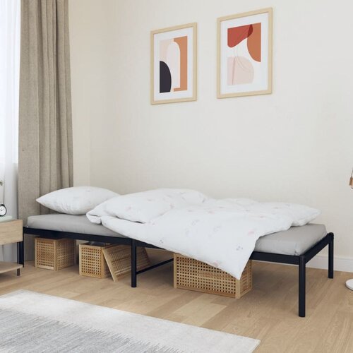 Metalni okvir za krevet crni 80x200 cm Cijene