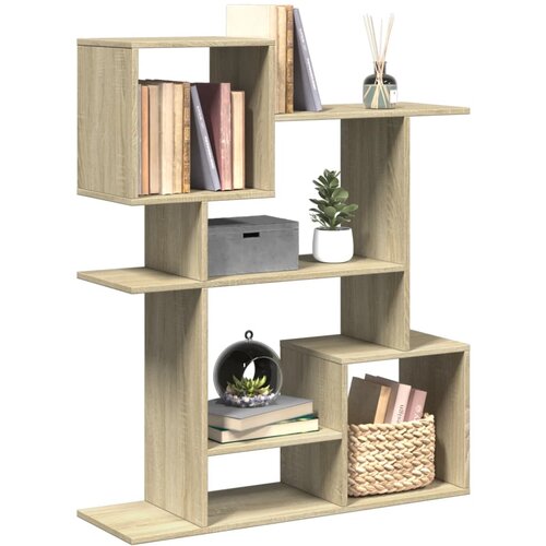 VidaXL Pregrada s knjižno omaro sonoma hrast 92x29x112 cm inž. les Slike