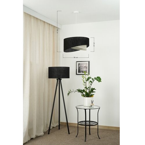 Brilagi - LED luster na sajli LYRA 1xE27/15W/230V crna/krem Slike