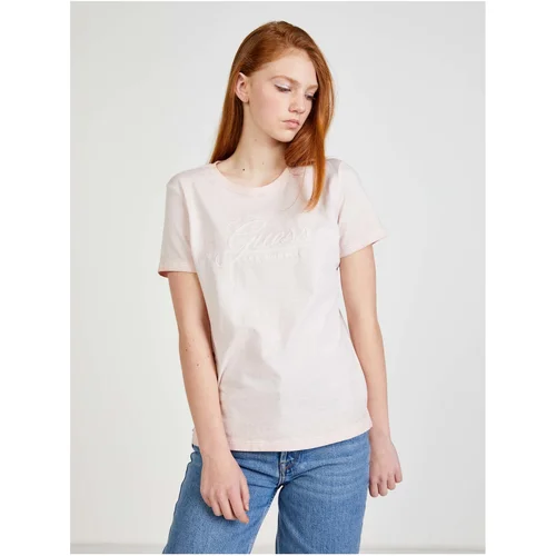 Guess Light Pink Women's T-Shirt - Women