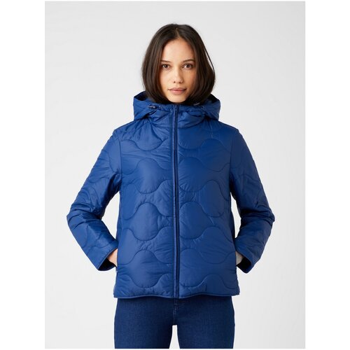 Wrangler Blue Women's Lightweight Quilted Jacket with Hood Transitional Puffer - Women Slike