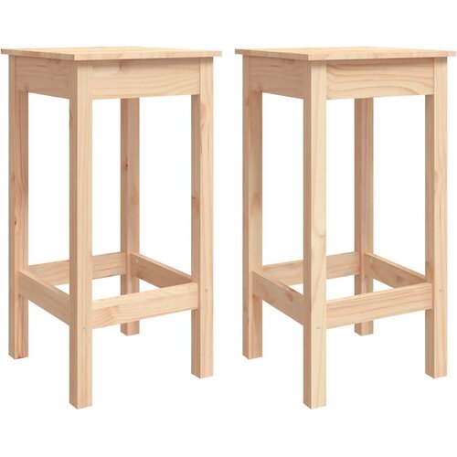  Barske stolice 2 kom 40 x 40 x 78 cm od masivne borovine Slike