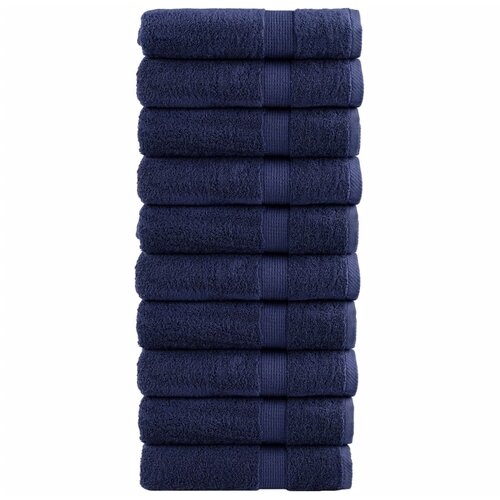VidaXL Premium brisače 10 kos modra 50x100 cm 600 g/m2 100 % bombaž Slike