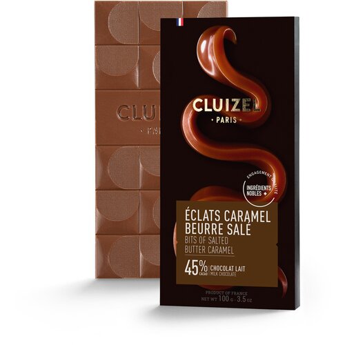 Michel Cluizel lait Éclats caramel beurre sale 45% 100g Cene