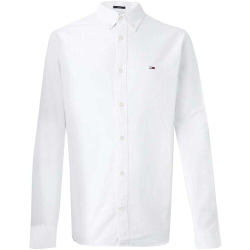 Tommy Jeans Regular Oxford Shirt Ecru Bijela Cijene