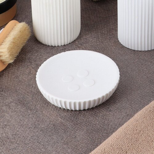 Tendance posuda za sapun pruge 2,4X11 cm poliresin, bela Slike