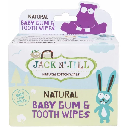 Jack N Jill Natural vlažne maramice za zaštitu zuba i desni 25 kom