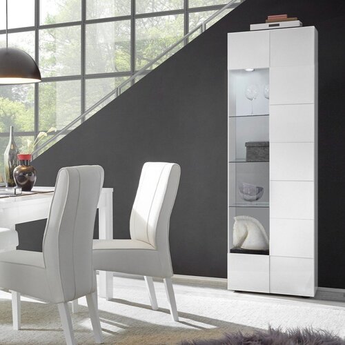 LC Mobili Moderna bela vitrina s steklenimi policami 187 cm DAMA 209008-10 Cene