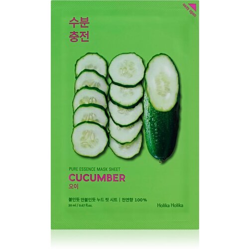Holika Holika Pure Essence Cucumber Sheet maska s umirujućim učinkom za osjetljivo lice sklono crvenilu 23 ml Cijene