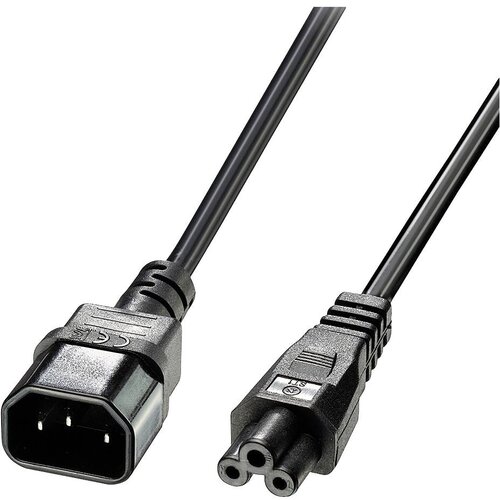 Lindy tok priključni kabel [1x mo&scaron;ki konektor IEC\, C14 - 1x deteljičast ženski konektor C5] 5.00 m črna, (20414688) Cene