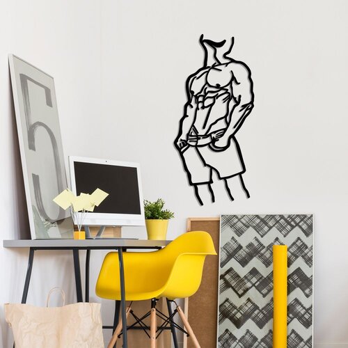 Wallity Zidna dekoracija Cool Masculine Man, 33x70cm, Crna Cene