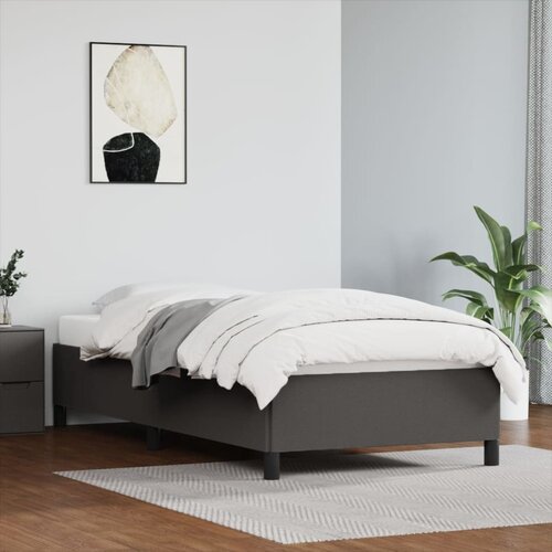 The Living Store Posteljni okvir siv 100x200 cm umetno usnje - Posteljni Okvir, (21524761) Slike