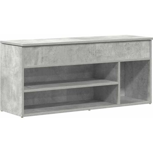  Klupa za cipele boja betona 102x30,5x45 cm konstruirano drvo Slike
