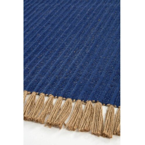 Jotex Modra ročno tkana preproga iz me&amp;scaron;anice bombaža 160x230 cm Channa &amp;ndash; Slike