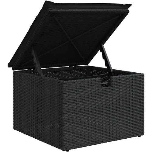  Sjedeća garnitura za vrt 8 kom. Crna poliratan 297.5 x 132.5 x 85 cm Slike