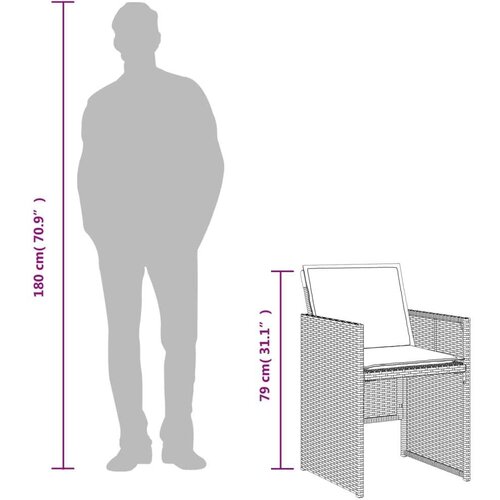 VidaXL 3-dijelni bistro set s jastucima mije&amp;scaron;ane bež boje poliratan Slike