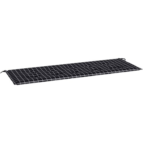 vidaXL Blazina za vrtno klop črna karo 150x50x4 cm oxford tkanina, (20655915) Cene