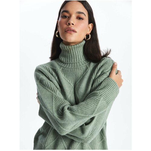 LC Waikiki Turtleneck Self-Patterned Long Sleeve Women's Knitwear Sweater Slike