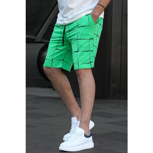 Madmext Green Graphic Pattern Men's Shorts 5496 Cene
