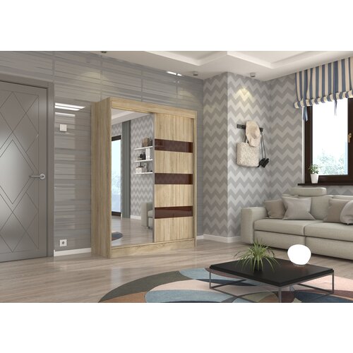 ADRK GARDEROBNA OMARA TOURA 150 CM (VE BARV)-Sonoma/rjava Slike