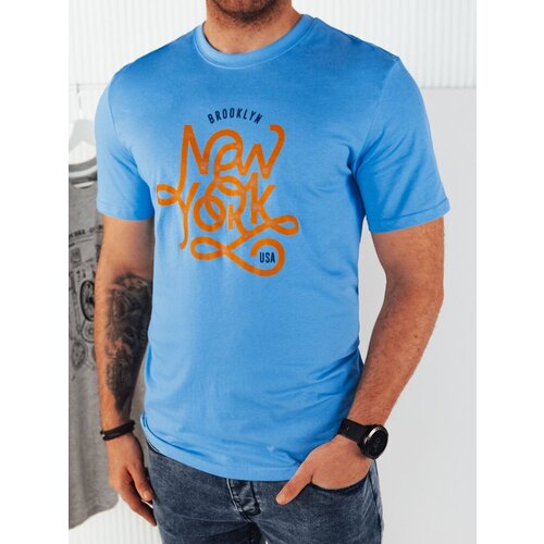 DStreet Men&amp;#039;s T-shirt with print, blue Slike