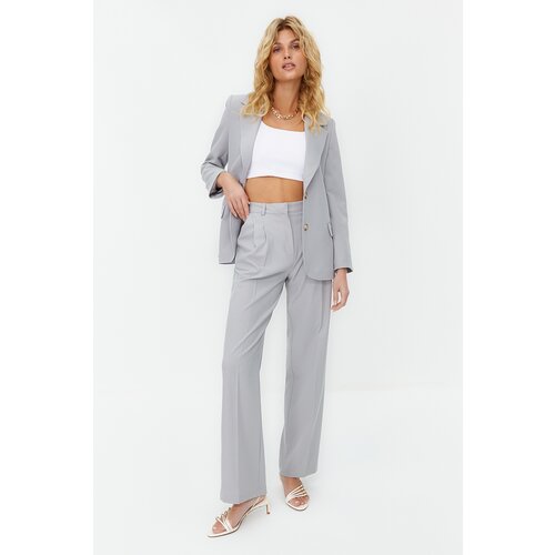 Trendyol Gray Blazer Jacket Slike