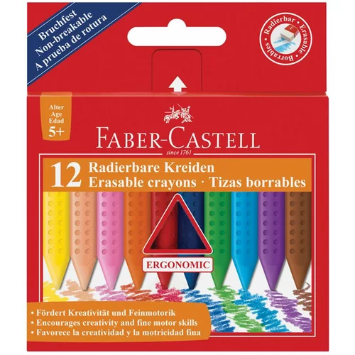 Faber-castell Voščene barvice Faber-Castell Grip, 12 kosov