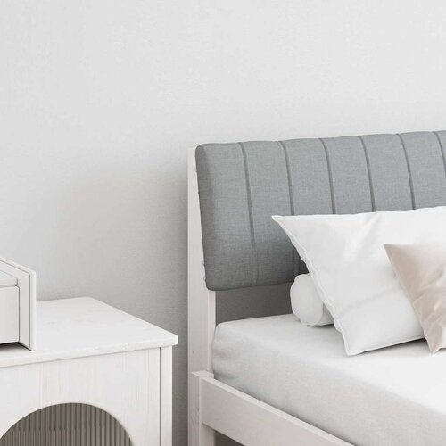 vidaXL Tapecirano vzglavje Svetlo siva 180 cm Masivno borovo les Cene